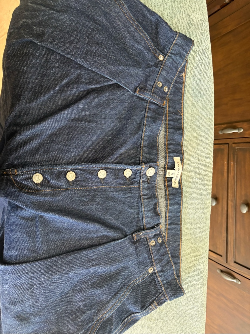 Banana Republic Wide Leg Dark Blue Womens Button-Fly Jeans NWOT